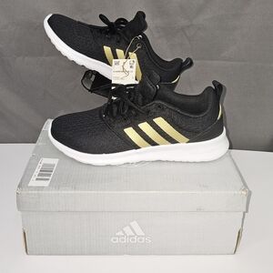 adidas Womens Shoes Cloudfoam Pure 2.0 Size 6.5 (7) Black-Gold NEW w/Tag